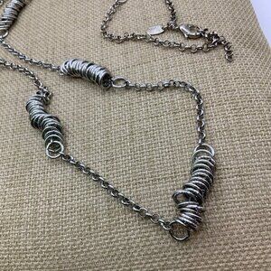 Lia Sophia Silver Tone Bunch Ringlet Chain Necklace